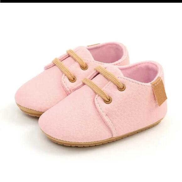 Baby leather girl shoes pink size 1 - Picture 1 of 10